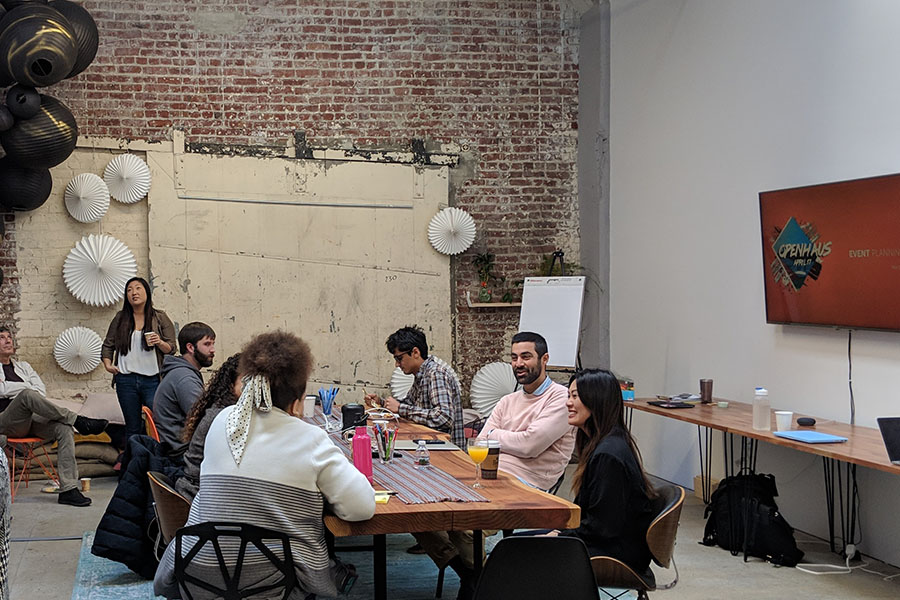 meeting on desk